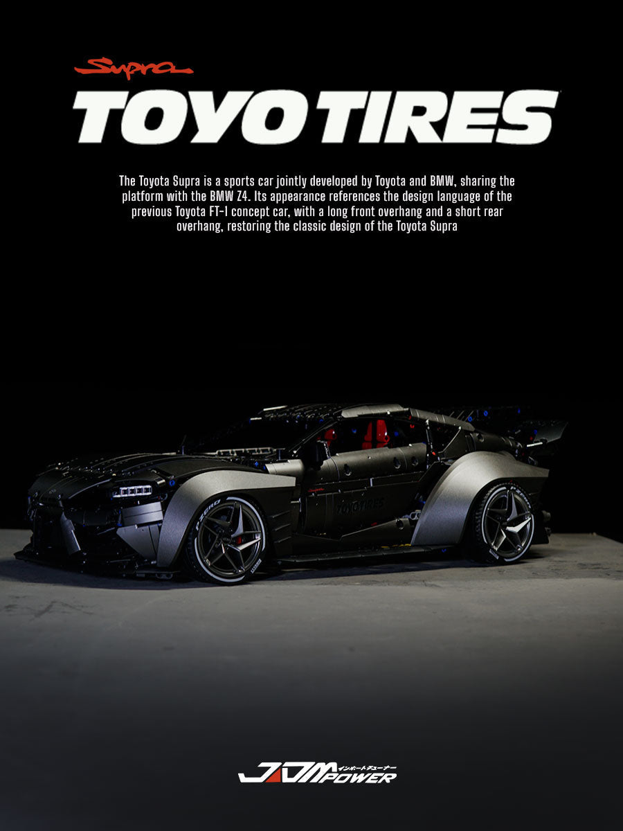 1: 8  Toyota Supra Building Sets with Remote Control, Electric Air Suspension, Rear Accelerator Blade linkage (4399 Pcs)