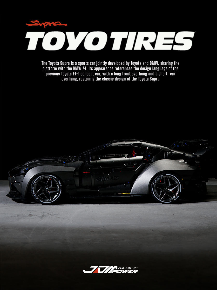 1: 8  Toyota Supra Building Sets with Remote Control, Electric Air Suspension, Rear Accelerator Blade linkage (4399 Pcs)