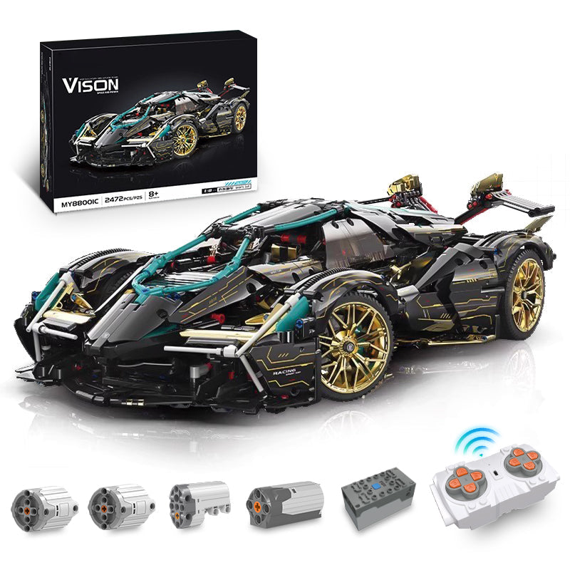 1: 8 Lamborghini Black Warrior (2472Pcs)