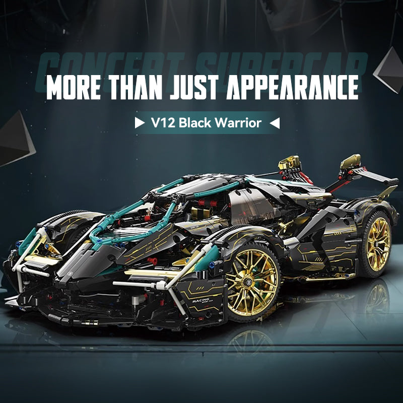 1: 8 Lamborghini Black Warrior (2472Pcs)