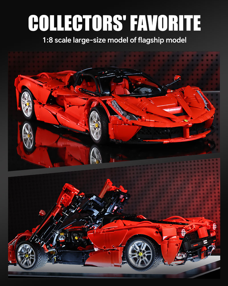 1: 8 LaFerrari C6 Sportcar Building Set, Fully Detailed Simulation, The Ultimate Collectible, None-Remote Controlled (4739Pcs)