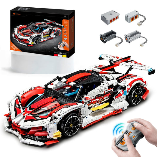 1: 10 Apollo Race Car MOC Building Kit, Remote Control Drift, Electric gullwing doors, 2732 Pcs