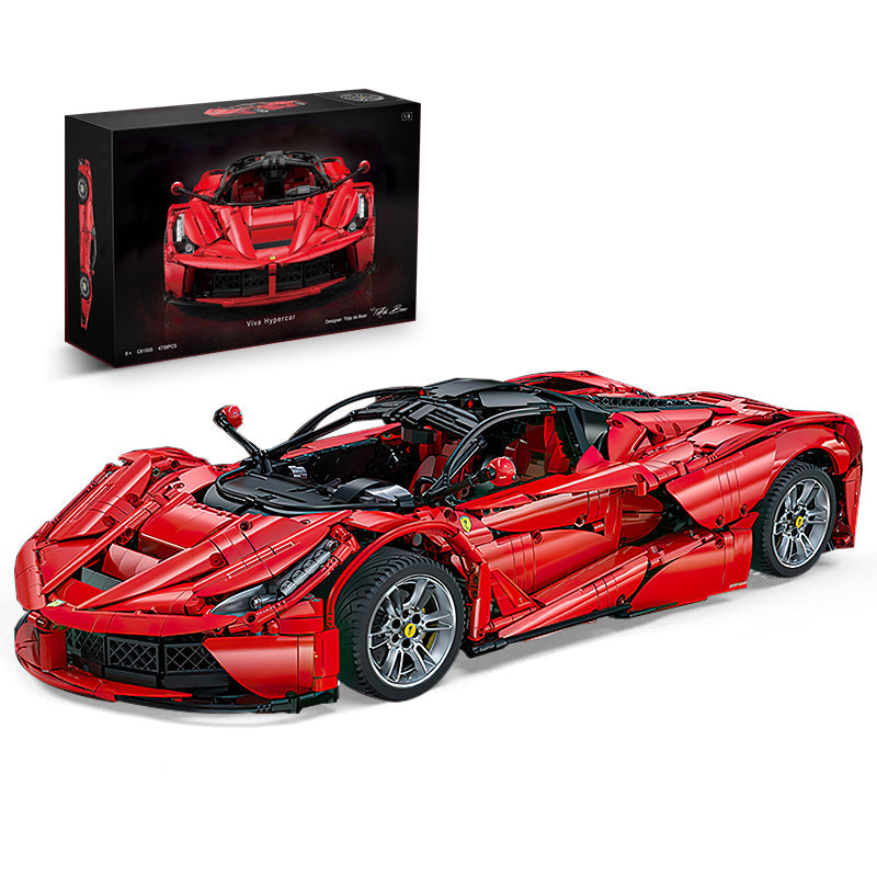 1: 8 LaFerrari C6 Sportcar Building Set, Fully Detailed Simulation, The Ultimate Collectible, None-Remote Controlled (4739Pcs)