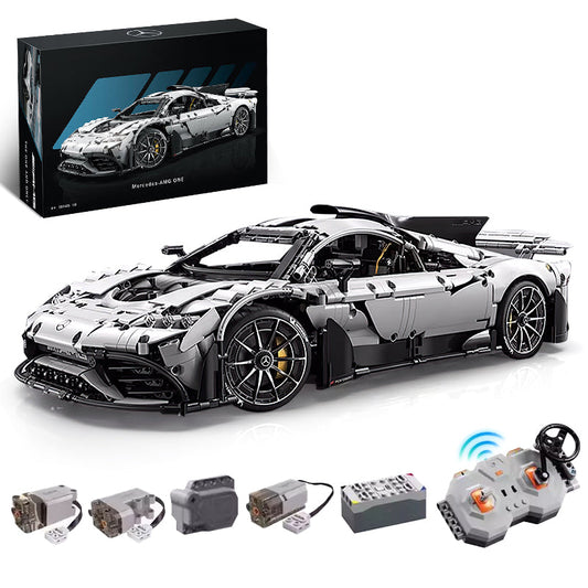 1: 8 Mercedes AMG ONE Building Set with Remote Control, Fully Detailed Simulation, The Ultimate Collectible, Electric Dutterfly Doors, Rear Wing Lifting, Controllable lights, Launch Control (3295 Pcs)