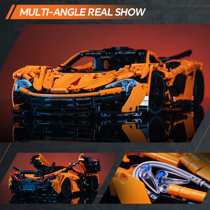 1: 8 McLaren Smiling M1 Building Sets, Rear wing linked air suspension, Butterfly Wing Door, None-Remote Controlled (3617 Pcs)