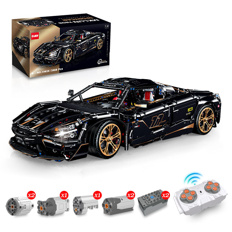 1: 8 McLaren 720S Supercar Building Sets with Remote Control, Electric Lift Convertible and Suspension, Electric Door, Lift tall design (3658Pcs)