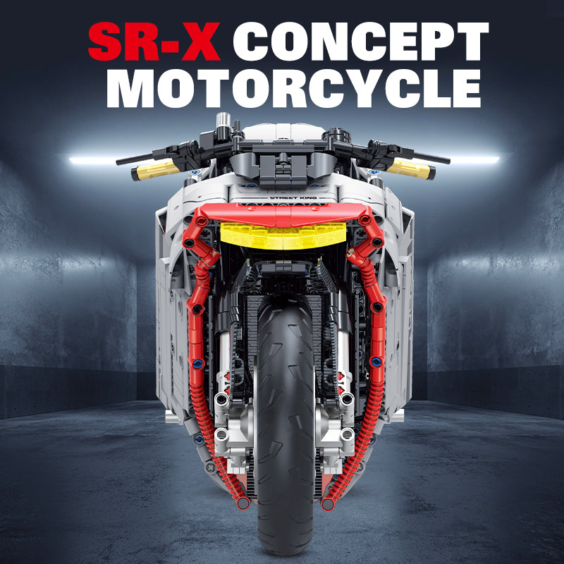 1:5 ZERO SR-X Motorcycle Buiding Kit with Dedicated Bracket,  Adult Collectible Models (2268 Pcs)