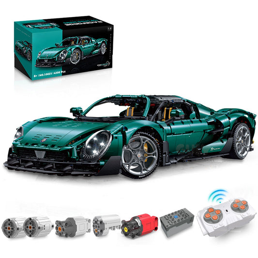 1: 8 Alfa Romeo Supercar with Remote Control, Electric Doors, Electric Air Suspension, Steam Spray System(4368 Pcs)