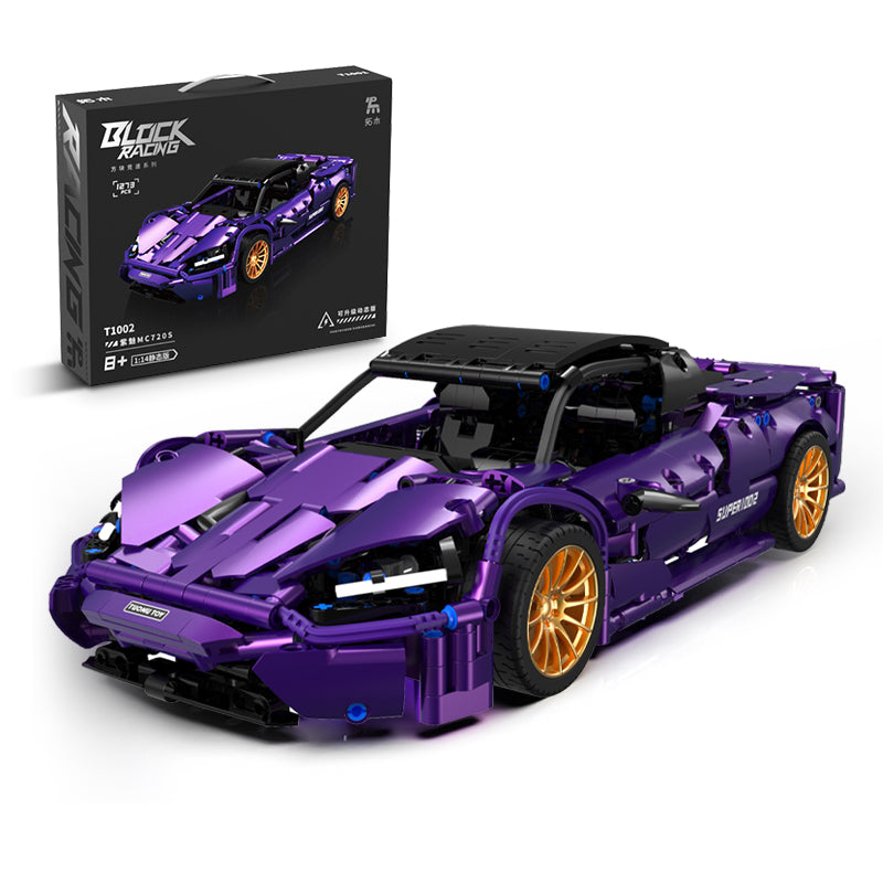 1:14 Purple Phantom Sports Car Building Sets, Collectable Model for Boys Men Teens (1273 Pcs)