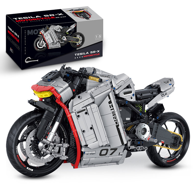 1:5 ZERO SR-X Motorcycle Buiding Kit with Dedicated Bracket,  Adult Collectible Models (2268 Pcs)