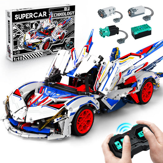 1: 10 Apollo EVO Supercar Building Kit, Remote Control Drift, Electrically deployable rear wing, 2088 Pcs