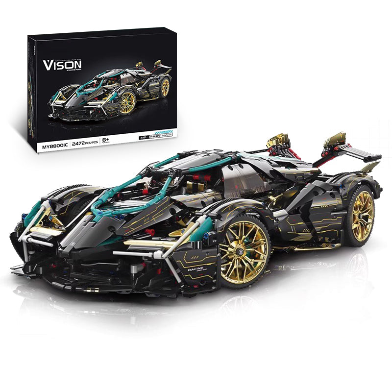 1: 8 Lamborghini Black Warrior (2472Pcs)