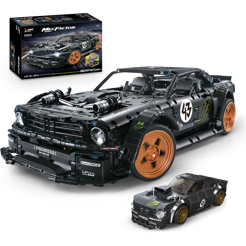 1: 8 HOONIKEN Model Car Set, Giveaway Mini Mustang, A Must Have for Muscle Car Fans (3145Pcs)