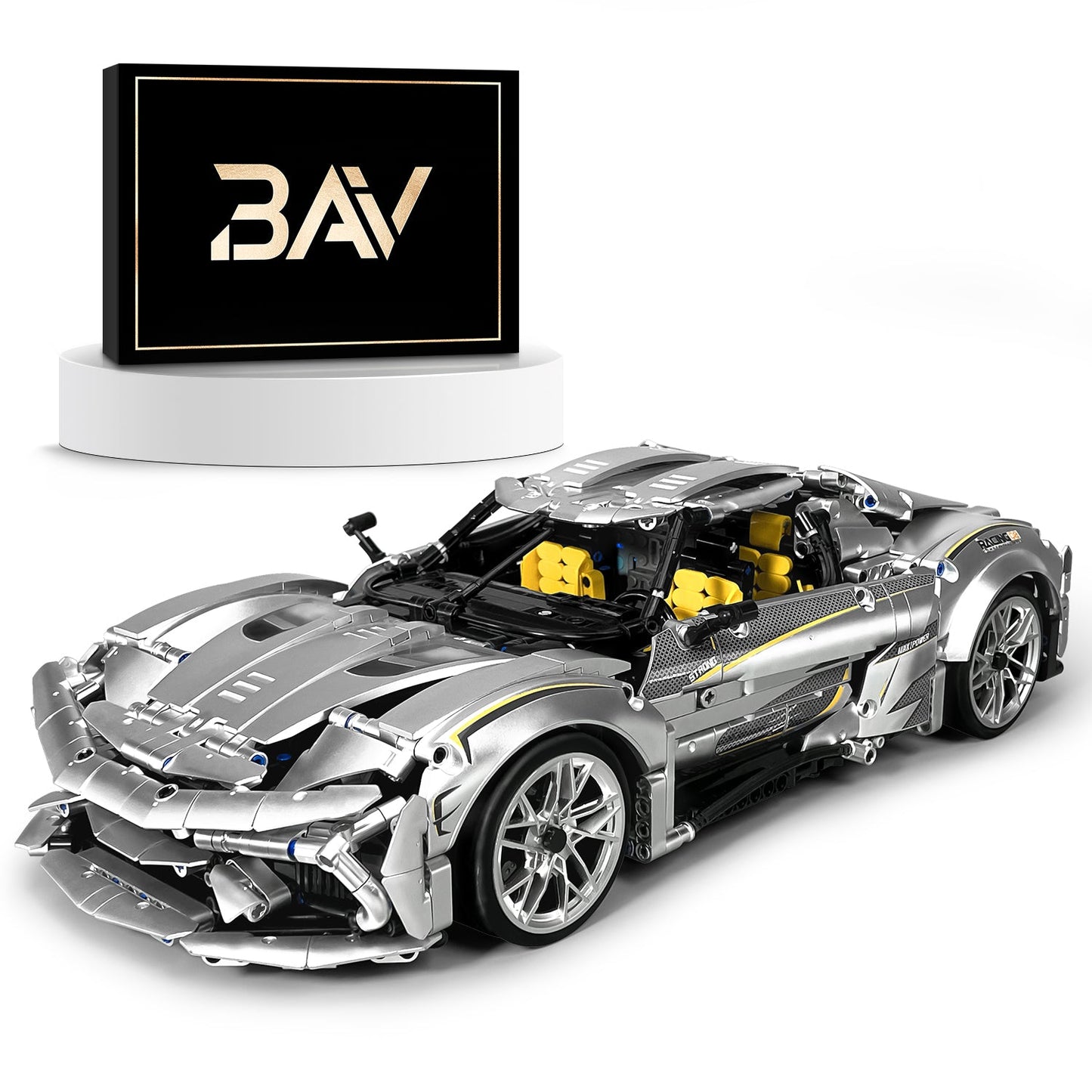 1:10 Silver Koenigsegg Building Sets (2086Pcs)